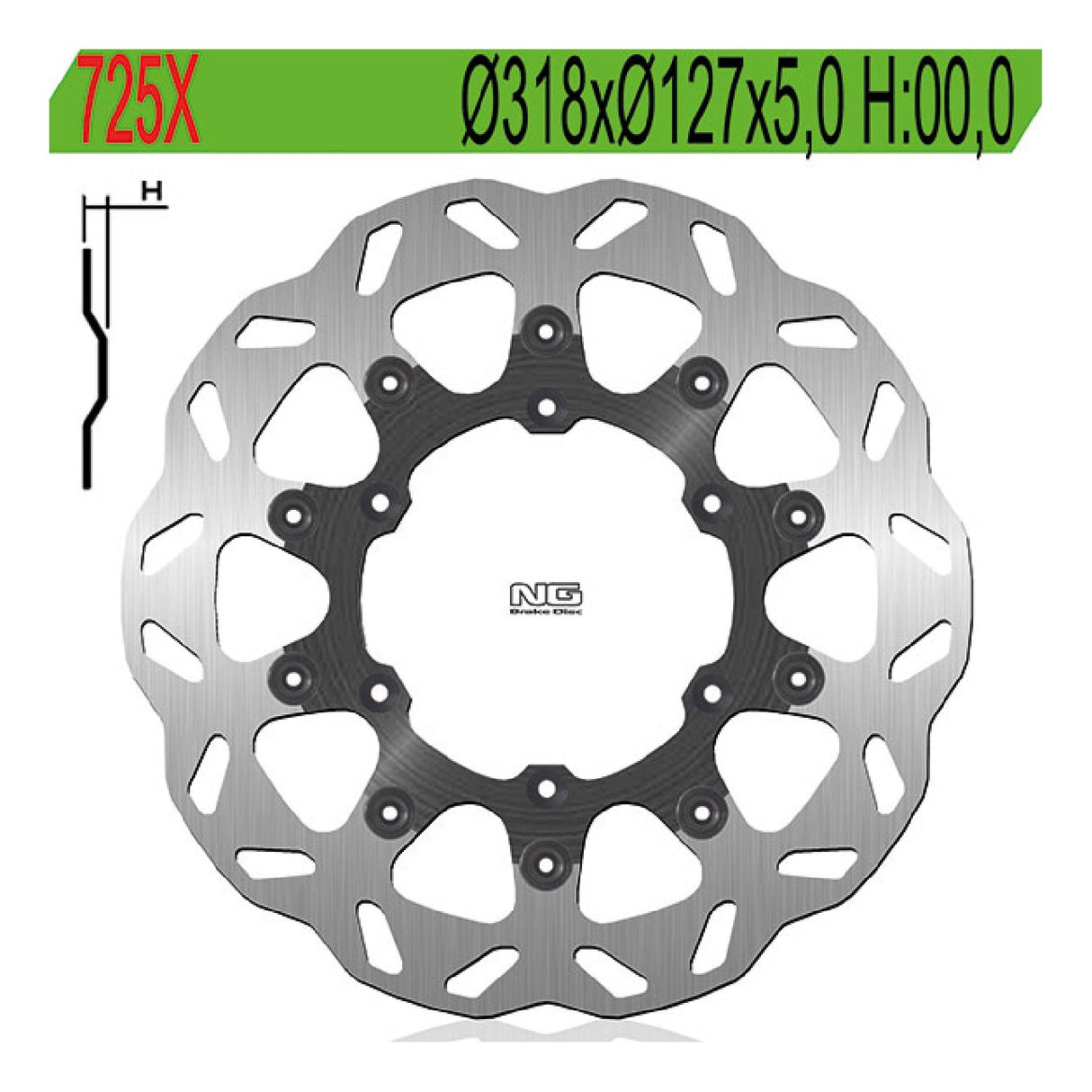 NG 725X Disco Freno HUSABERG TE 2T 125 CC 11/14