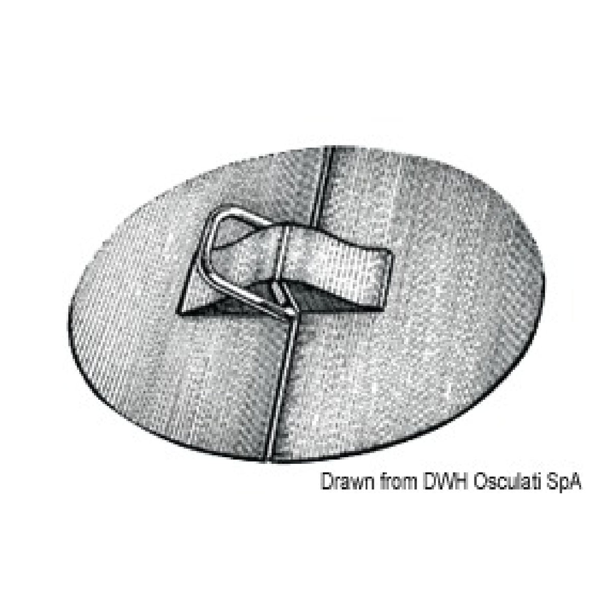 Anillos D de acero inoxidable Osculati con soporte de EPDM 66.006.00