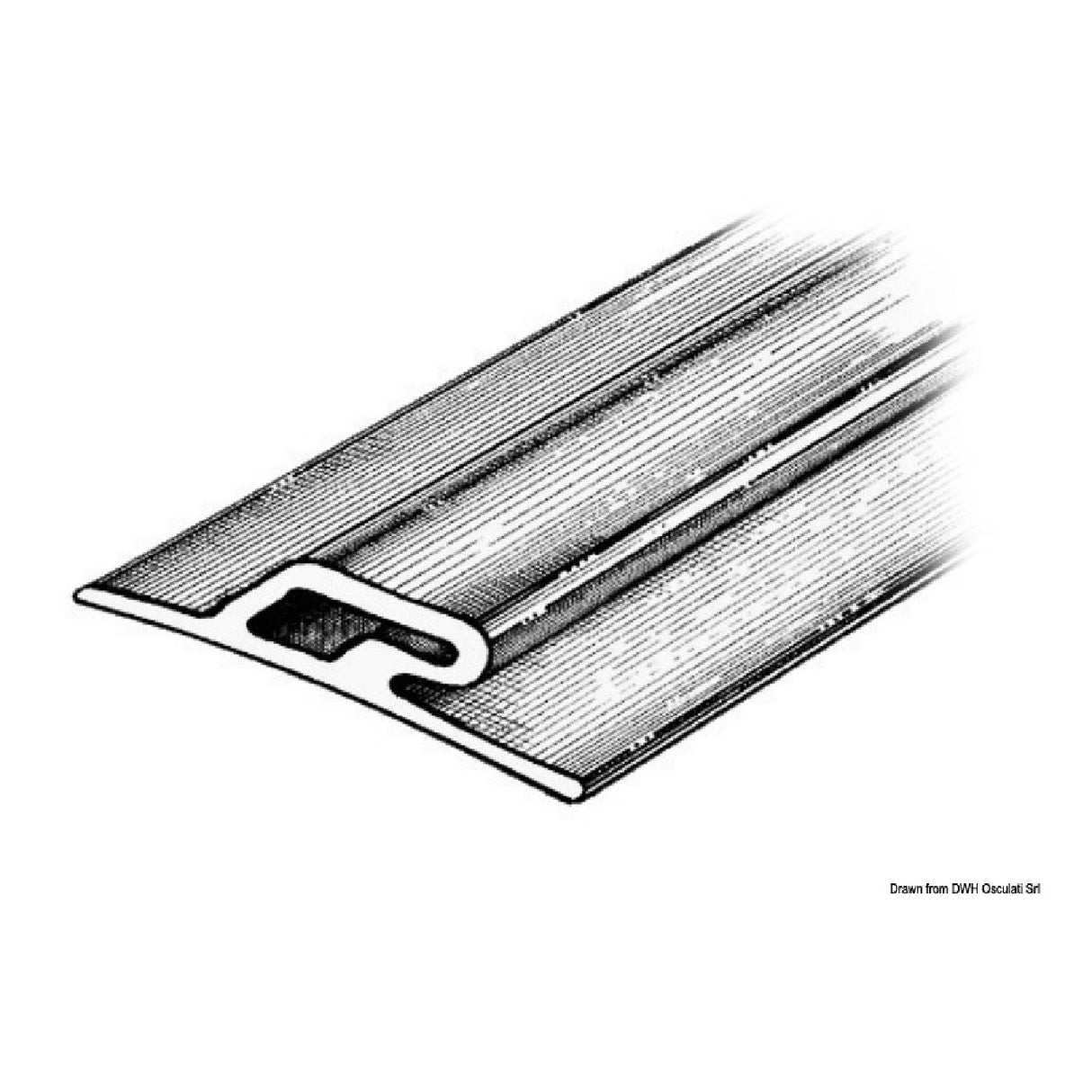 Perfil de protección contra salpicaduras Osculati, guardabarros de EPDM 66.021.01