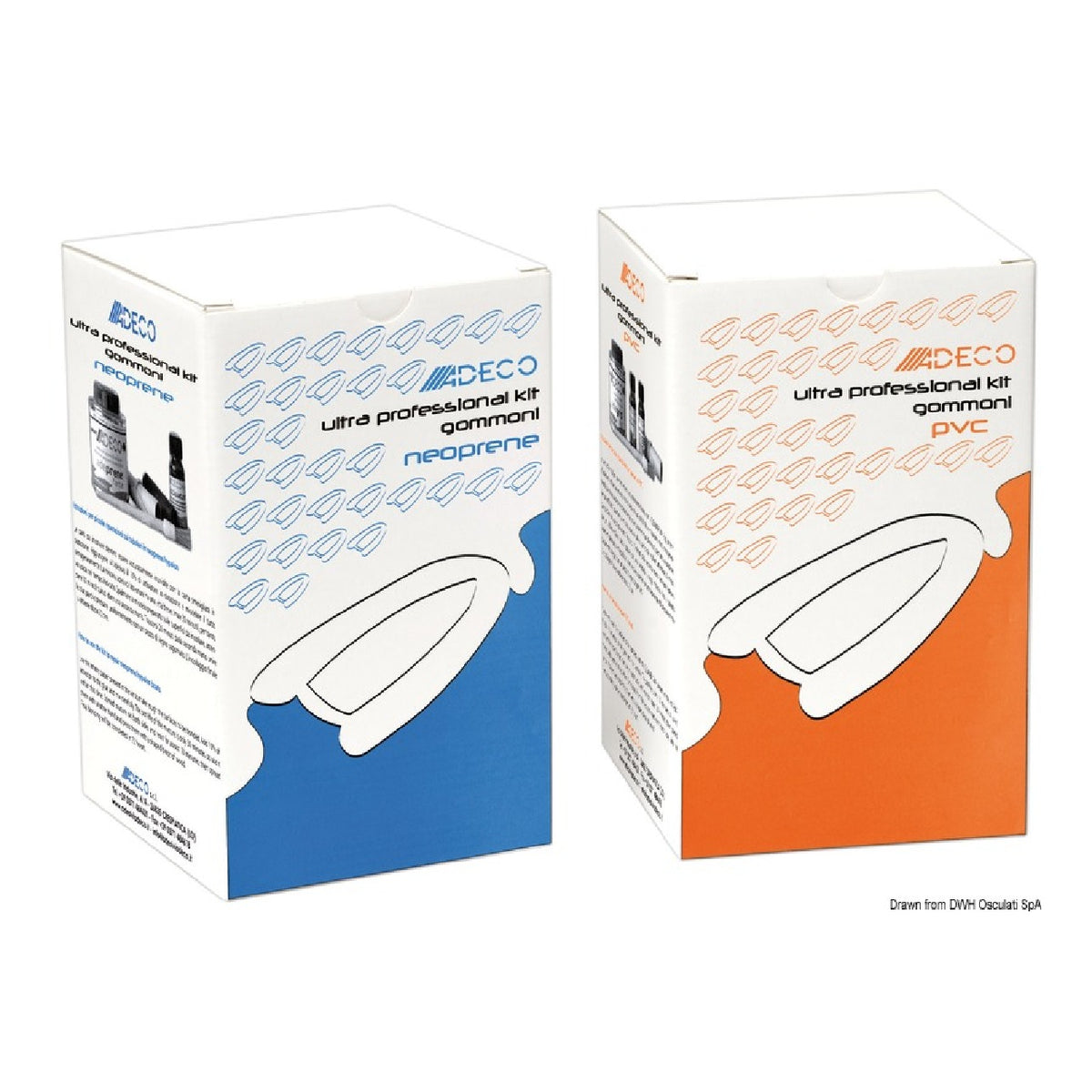 Kit de reparación de embarcaciones inflables Adeco Ultra Professional