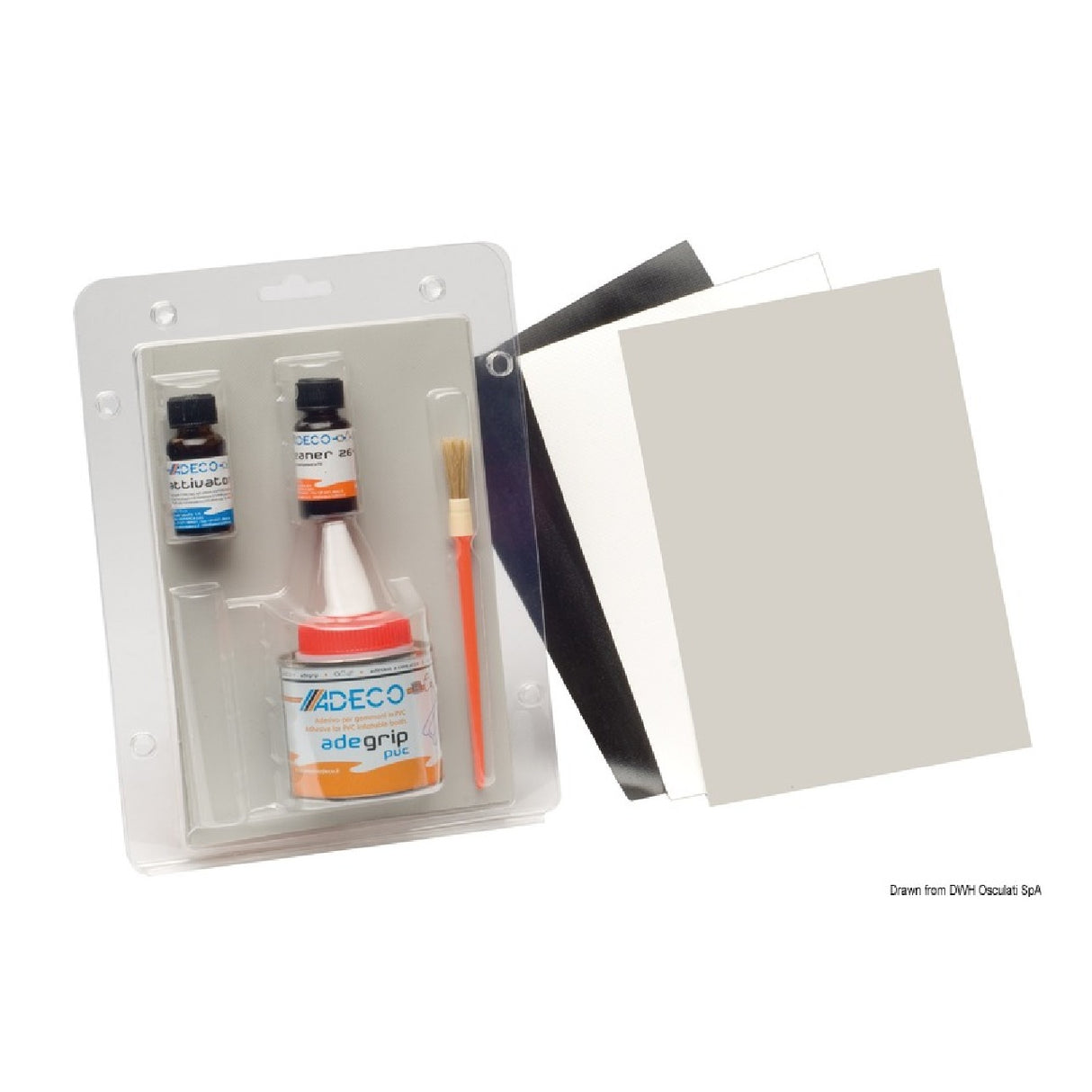 Kit de reparación de embarcaciones inflables de PVC Adeco ADAMPRENE