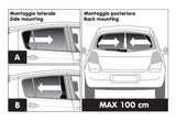 Lampa Limousine Sliding Window Blinds for Car 70 x 32/37 cm - Pair