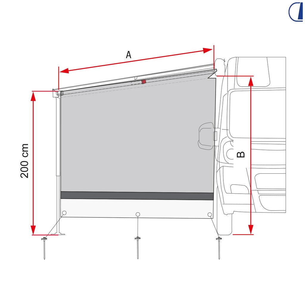 Fiamma Sun View Side F45 / F65 / F80s - Awning Side Wall