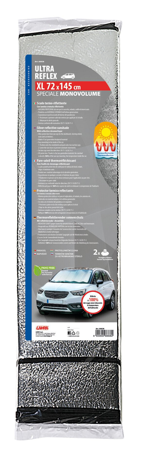 Lampa Ultra-Reflex XL monovolume, scudo parasole - 145x72 cm 66838