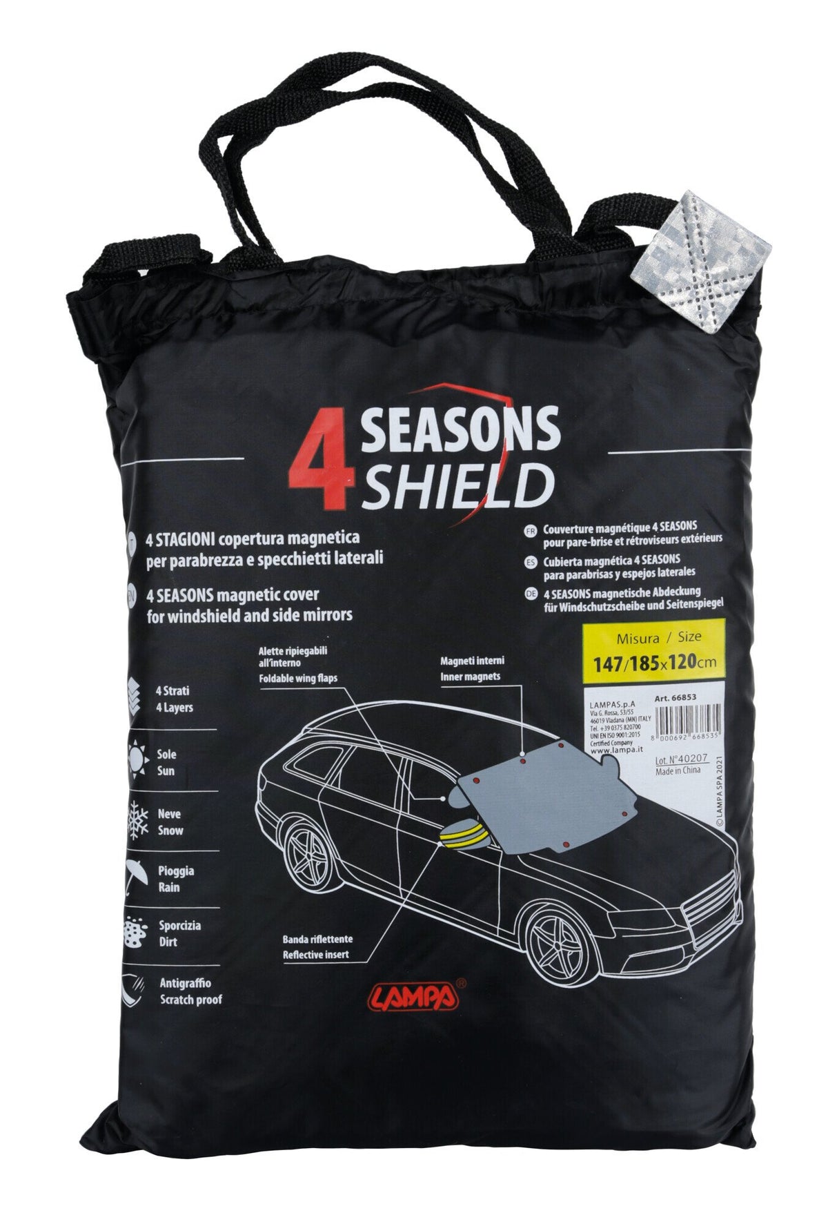 Lampa 4 Stagioni, copertura magnetica per parabrezza e specchietti laterali 66853