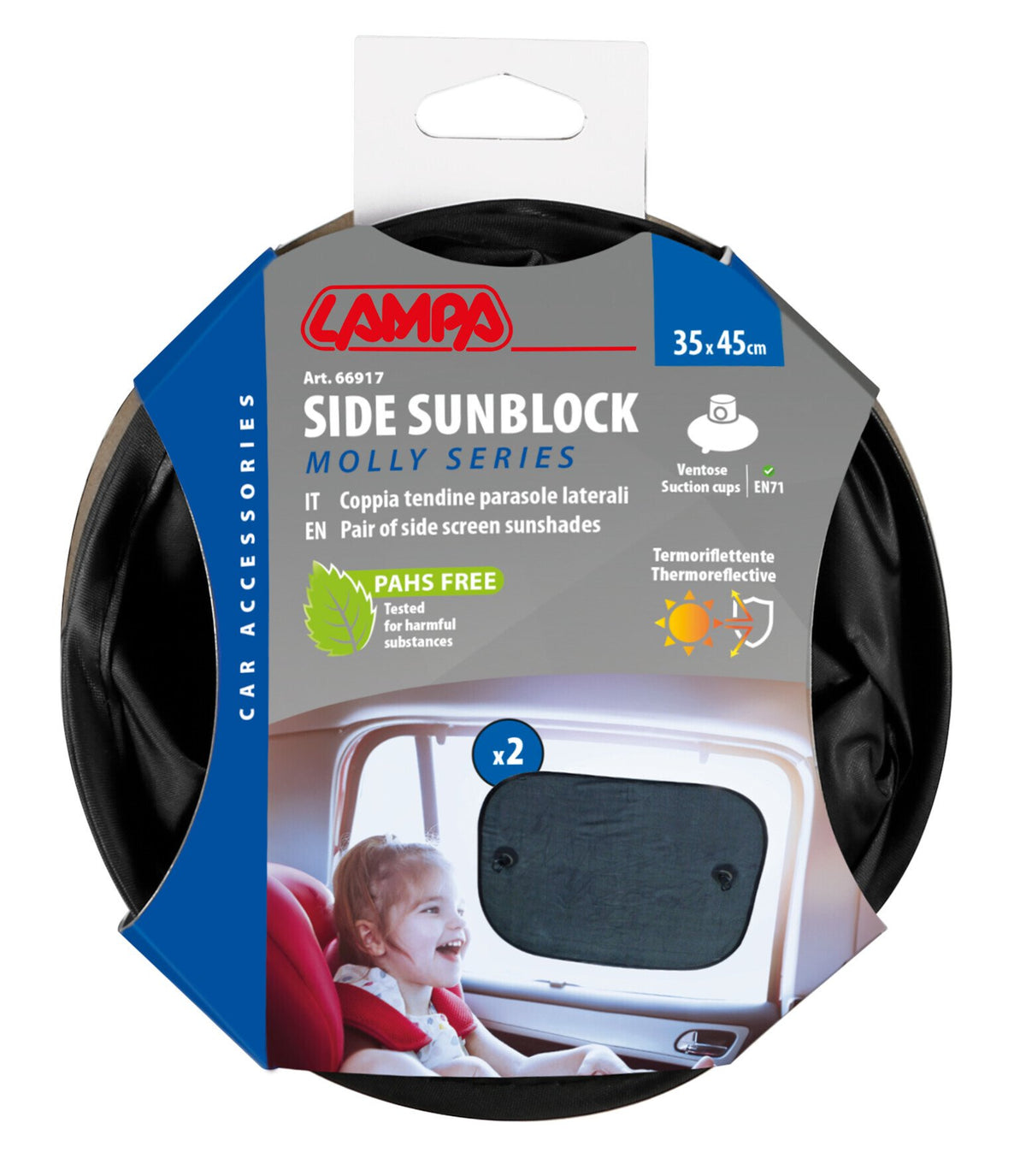 Lampa Molly Sunblock, coppia tendine a molla - 35x45 cm 66917