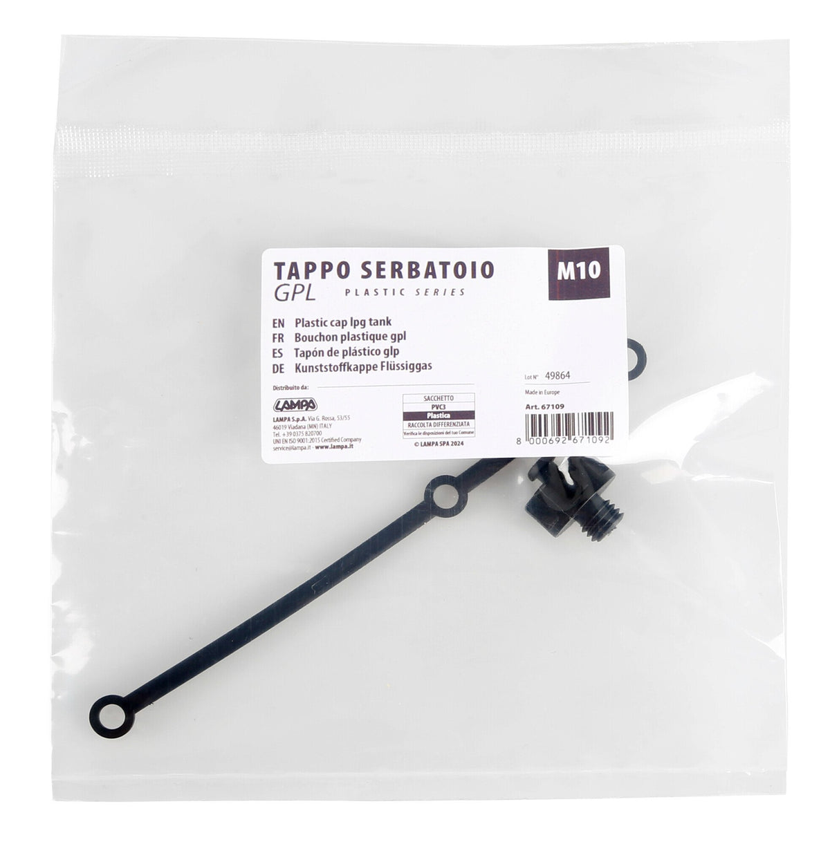 Lampa Tappo in plastica per GPL - M10 67109