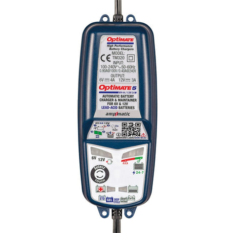 OPTIMATE 5 Ampmatic 6-12 Volt Tecmate Motorrad- und Rollerbatterieladegerät