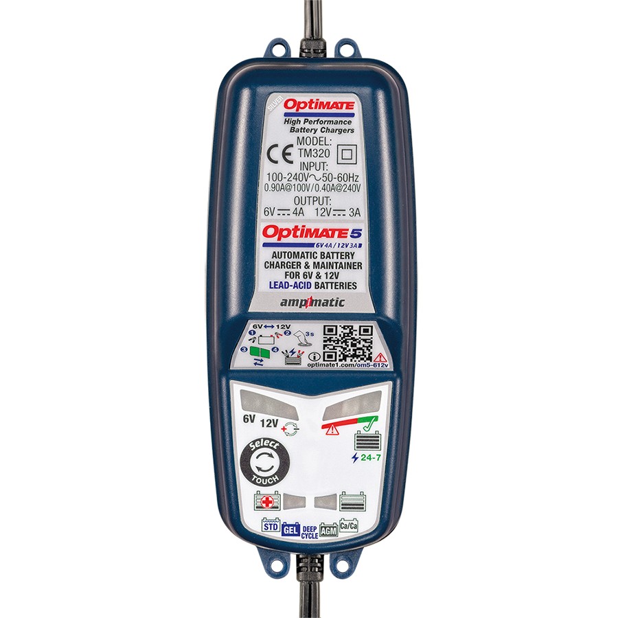 OPTIMATE 5 Ampmatic 6-12 Volt Tecmate Motorrad- und Rollerbatterieladegerät