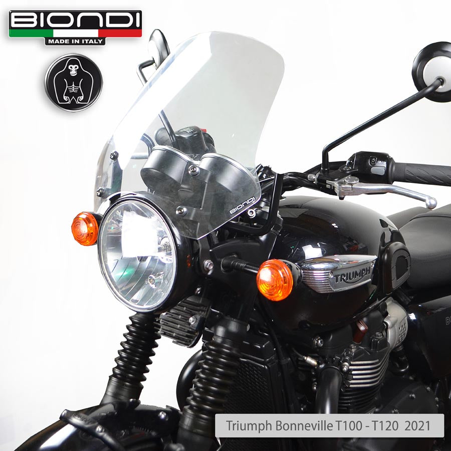 Biondi Cupolino Touring Trasparente Triumph Bonneville T100 T120 (2021+)