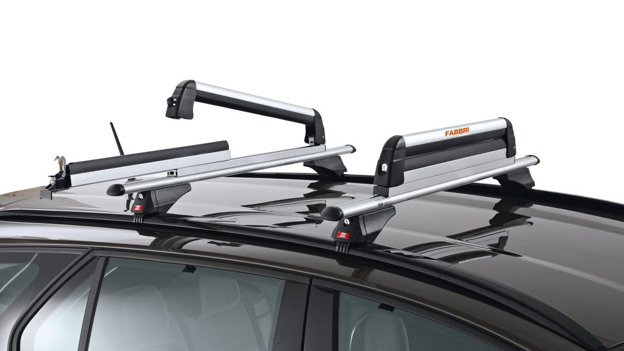 Portaesquís Fabbri para portaequipajes de techo de coche ALUSKI &amp; BOARD 5 EXTENSIBLE 6801900