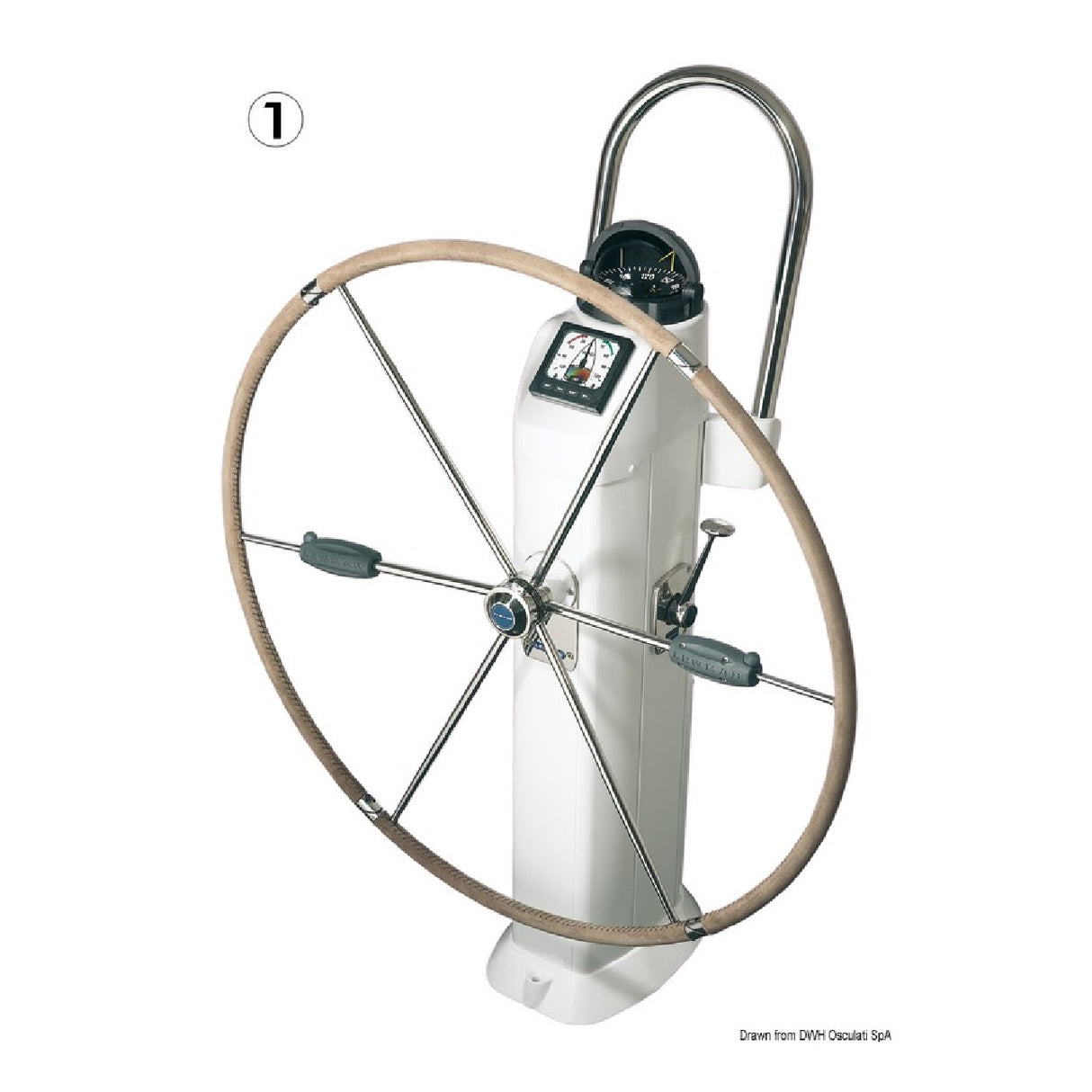 Lewmar 91cm Low Profile Folding Boat Wheel