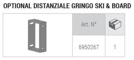 Fabbri Optional Portasci Da Ruota Posteriore 4X4 DISTANZIALE GRINGO SKI & BOARD 6950267