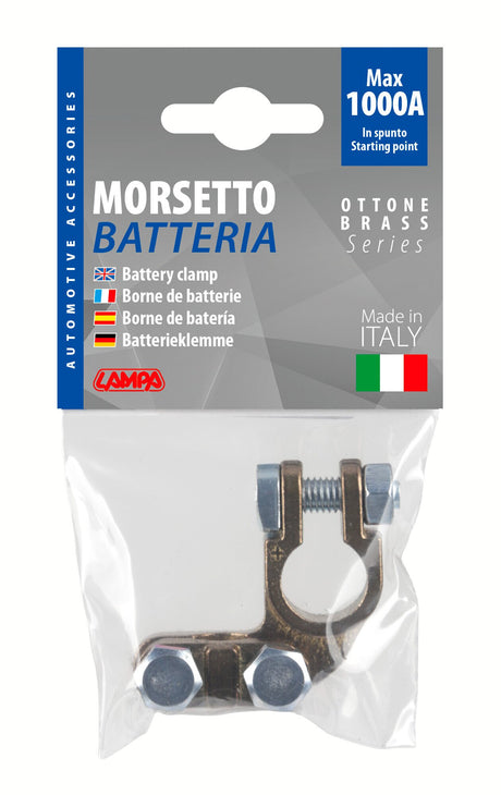 Lampa Morsetto batteria pesante; fissaggio cavo a piastrina - max cavo  70 mm - Polo positivo 69902