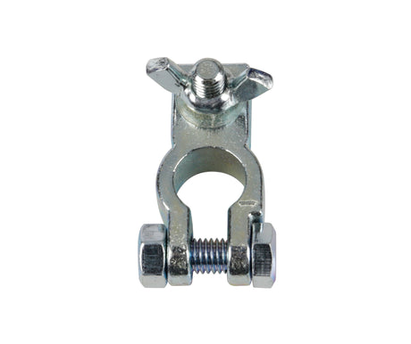 Lampa Morsetto batteria zincato; fissaggio cavo a capocorda con dado ad aletta - Polo negativo - Foro capocorda  8 mm 69908