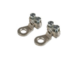 Lampa Set 2 pz capicorda di potenza in ottone nichelato, con fissaggio cavo a piastrina - Sezione 16 mm, foro 8 mm 69924