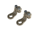 Lampa Set 2 pz capicorda di potenza in ottone nichelato, con fissaggio cavo a piastrina - Sezione 35 mm, foro 10 mm 69926