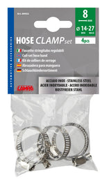 Lampa Fascette stringitubo in acciaio inox set 4 pz  8 mm diametro 14-27 mm 69932
