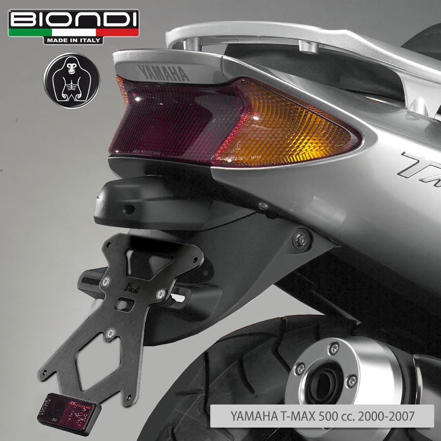 Biondi Portatarga Moto Alluminio Spazzolato Yamaha T-Max 500 2000-2007