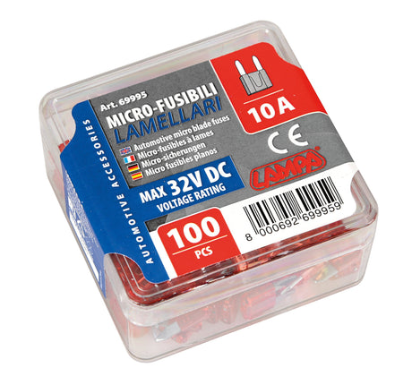 Lampa Set 100 micro fusibili lamellari, 12/32V - 10A 69995