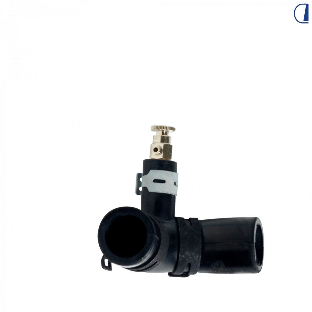 Alde Raccordo angolare 90° in gomma Ø 22 mm con vite di spurgo, senza clip