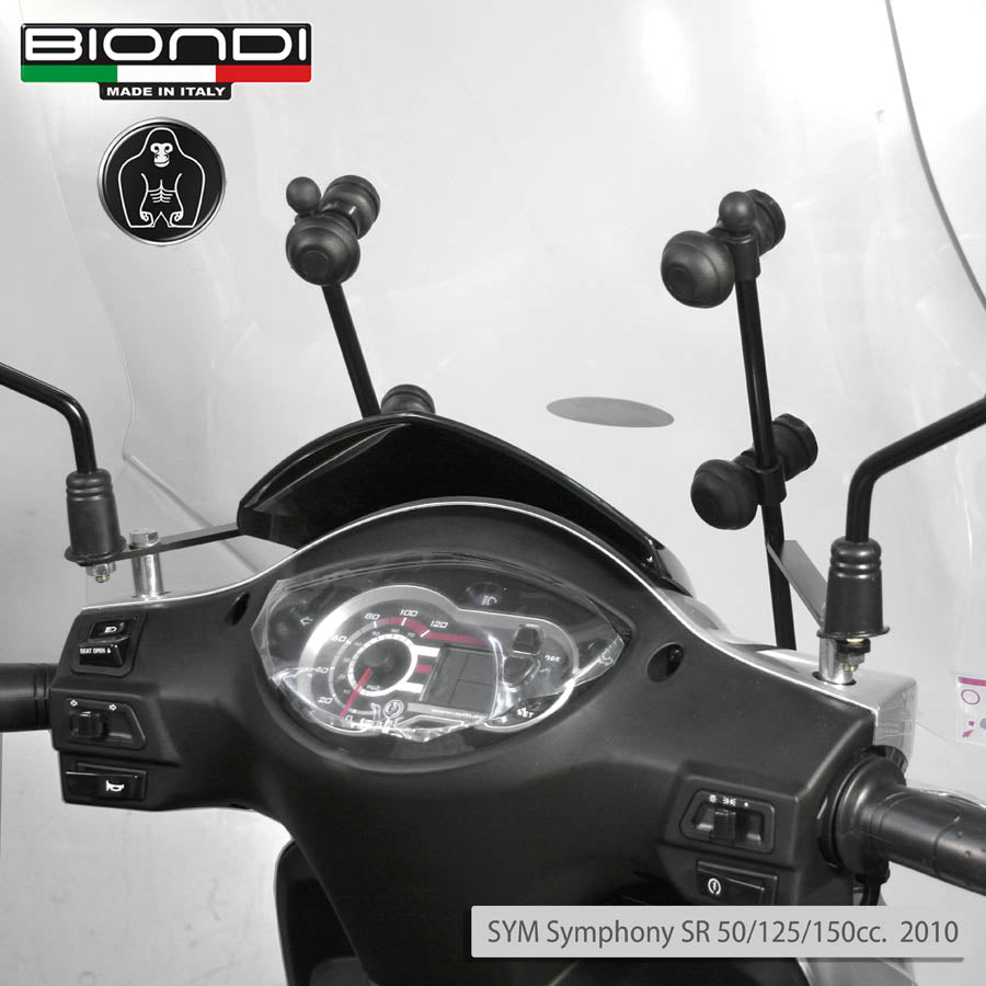 Biondi Kit Attacchi Parabrezza per SYM Jet-4 50 e Symphony SR 50/125/150