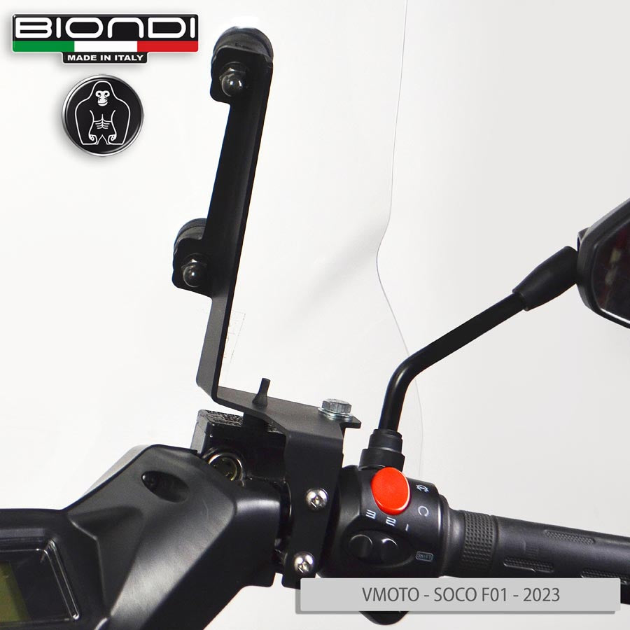 Biondi Parabrezza Pro Trasparente + Attacchi Vmoto Soco Citi F01 2023