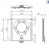 Di-Tec Piastra girevole per sedile VW T5/T6 2003-2023 dx/sx