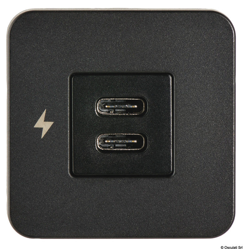 Scanstrut TILE Presa USB Doppia C+C da Incasso per Barca - Nera
