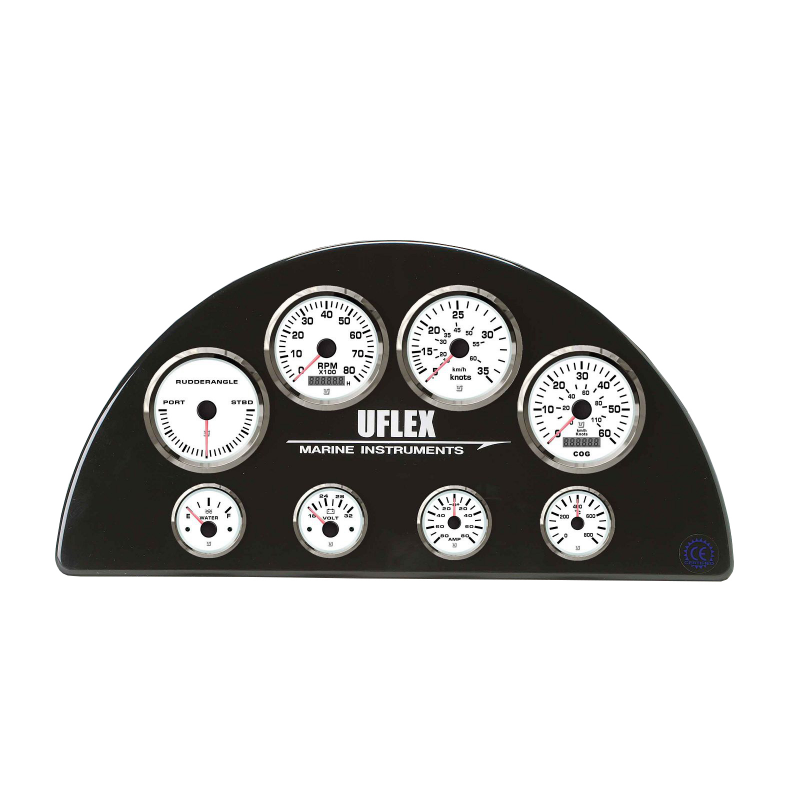 ENGINE GAUGE CLUSTER ULTRA SILVER BEZEL