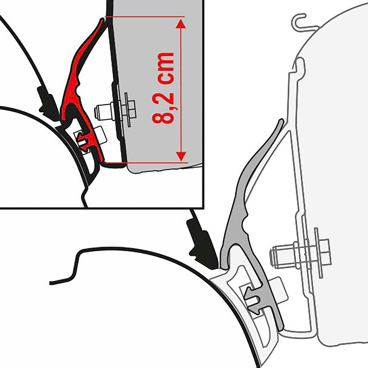 Fiamma Nastro sigillante Rain Guard per F35 Pro e F45s su VW T5/T6 California