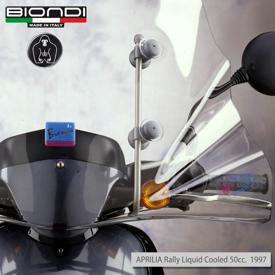 Biondi Parabrezza Pro Aprilia Rally Liquid Cooled 50 cc 1997-2002 con Attacchi