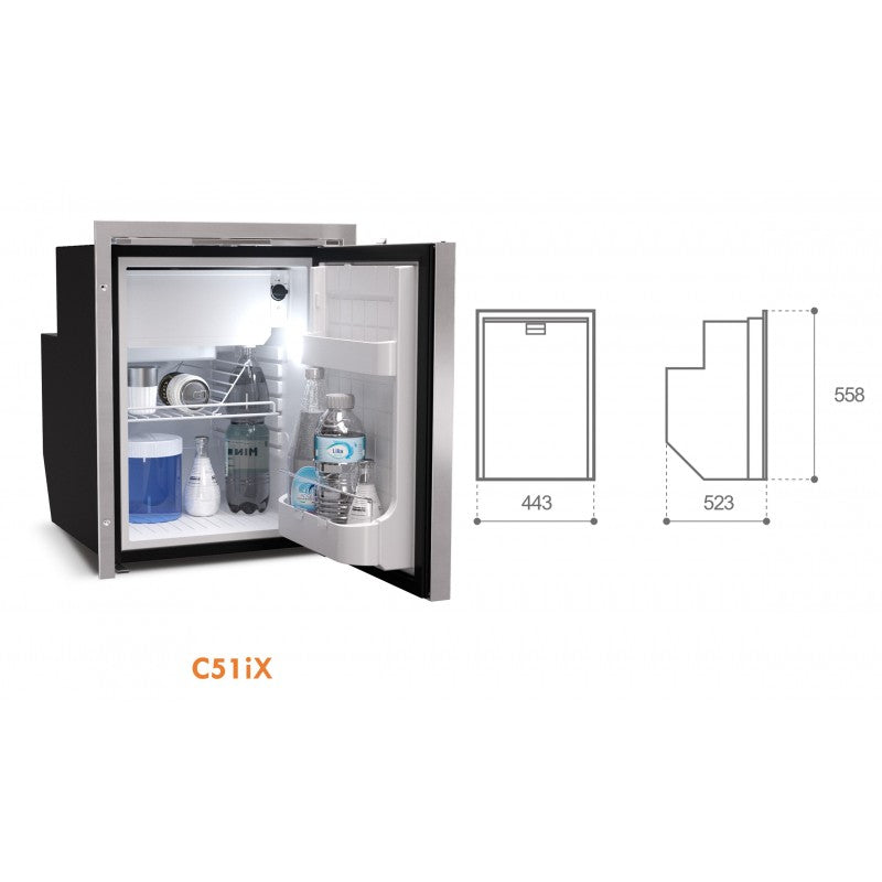Vitrifrigo C115iX OCX2 Frigorifero Inox 115 L a Porta 12/24 V