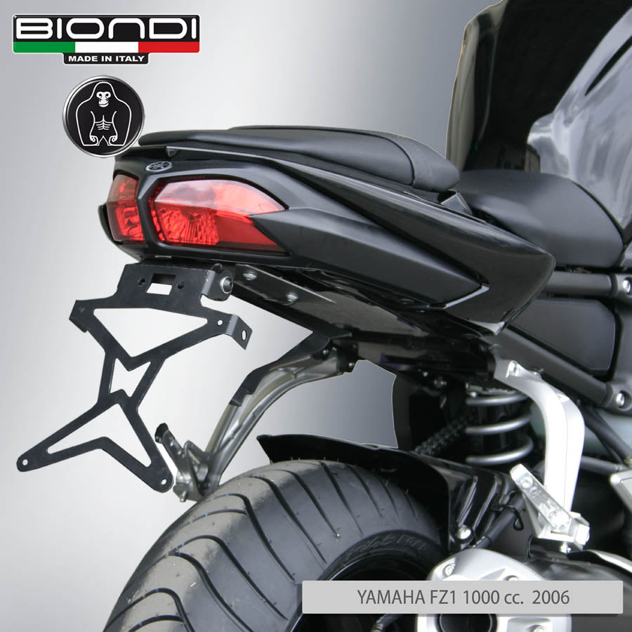 Biondi Portatarga Moto Regolabile Acciaio Nero Yamaha FZ8 e FZ1 - 8901002