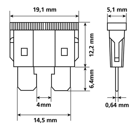 Lampa Set 6 fusibili lamellari assortiti, 12/32V 70070