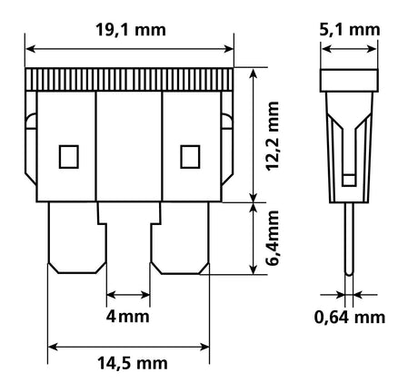 Lampa Set 10 fusibili lamellari assortiti, 12/32V 70080