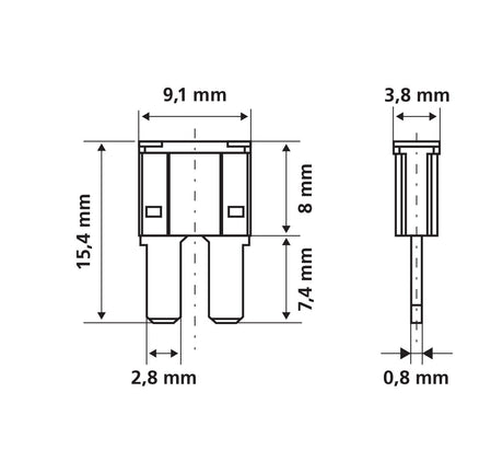 Lampa Set 10 micro fusibili lamellari Micro-Due assortiti, 12/32V 70081