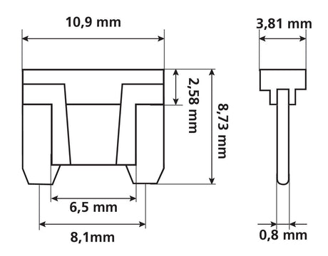 Lampa Set 10 fusibili lamellari micro-low profile, 12/32V 70084