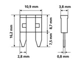 Lampa Set 10 micro-fusibili lamellari assortiti, 12/32V 70085