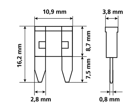 Lampa Set 10 micro-fusibili lamellari assortiti, 12/32V 70085