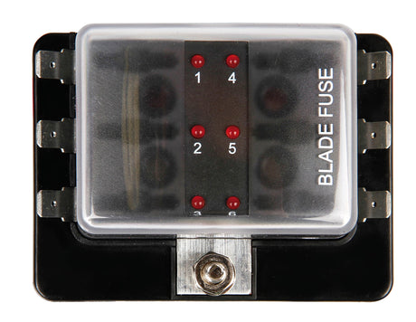 Lampa Fuse Block, scatola portafusibili, 1 entrata - 6 uscite, 12/24V 70097