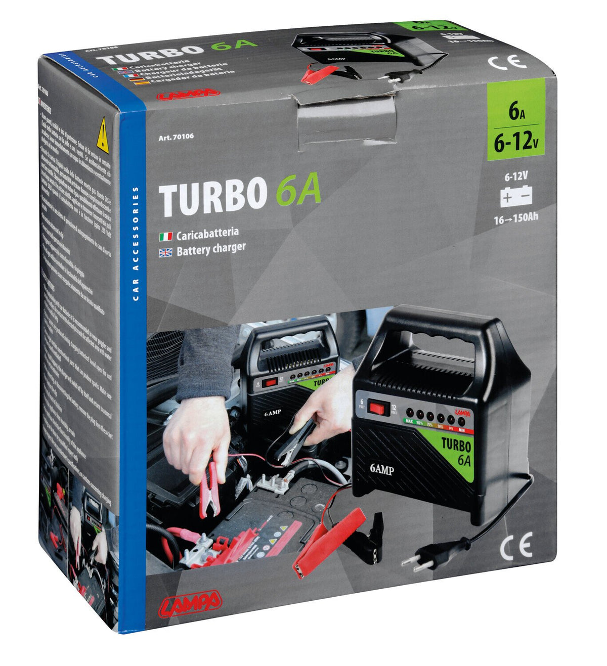 Lampa Turbo 6 A, caricabatteria 12V 70106