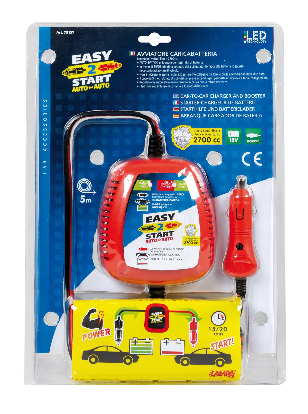 Lampa Easy 2 Start, avviatore caricabatteria, 12V 70137