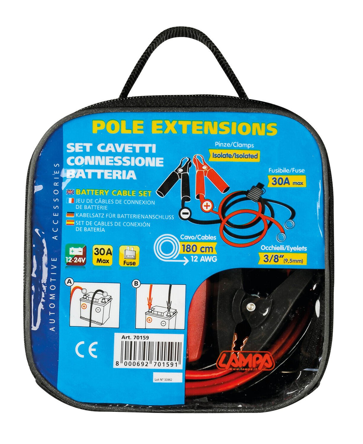 Lampa Pole extensions, set cavetti connessione batteria 70159