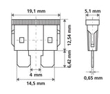 Smart Led, set 6 fusibili lamellari con spia a led, 12/32V - 5A
