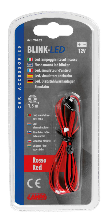 Lampa Led lampeggiante, simulatore di antifurto inserito, 12V 70262