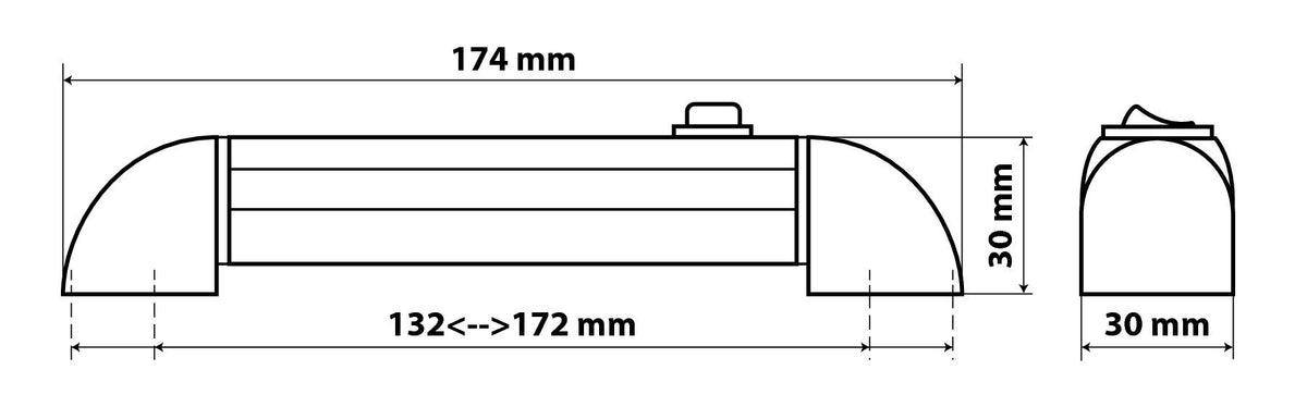 Lampa Pivot-4, luce di cortesia a 4 led, 12/24V 70666