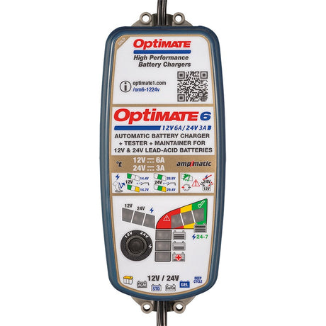 Caricabatterie per moto e auto OPTIMATE 6 12V/24V Tecmate