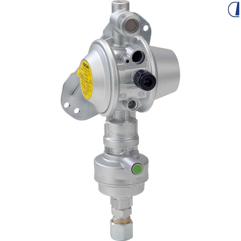 GOK Caramatic Drive One regolatore di pressione 30 mbar verticale a parete