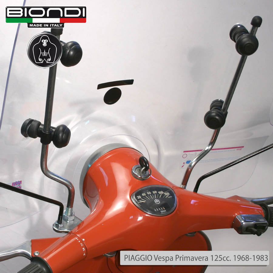 Biondi Parabrezza Mod. Maestrale + Attacchi Vespa Primavera ET3 125 1976-1990